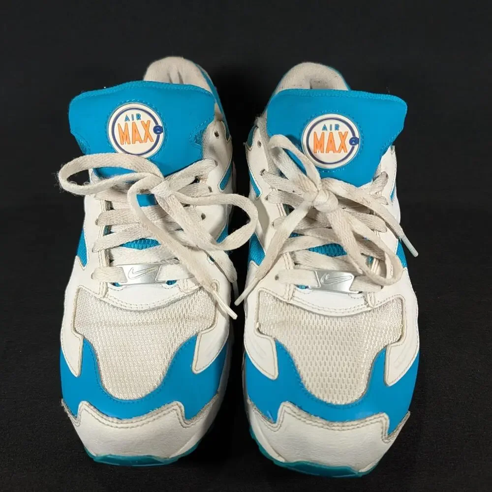 Nike Air Max 2 Light CJ4027-102 White Blue Running Shoes Men's 6Y Women's 7.5